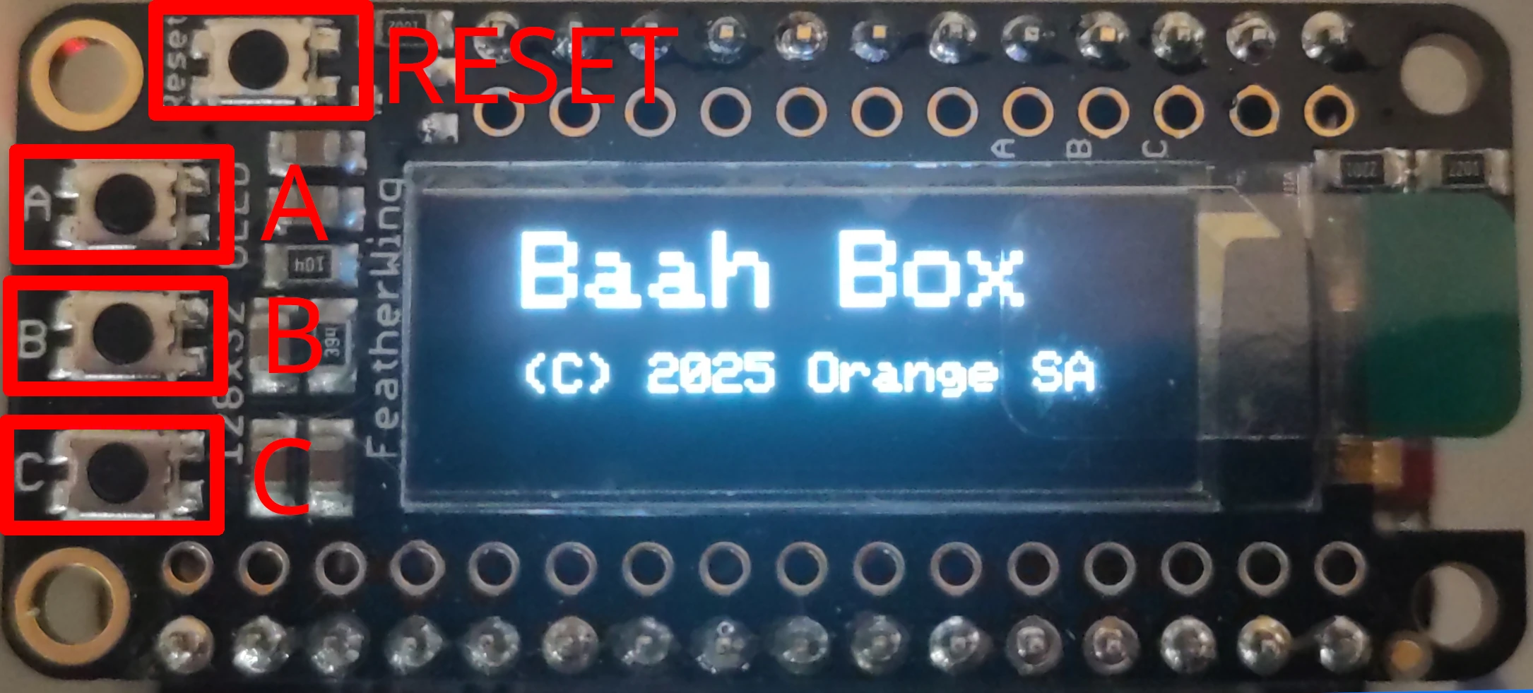 Boutons de la BaahBox