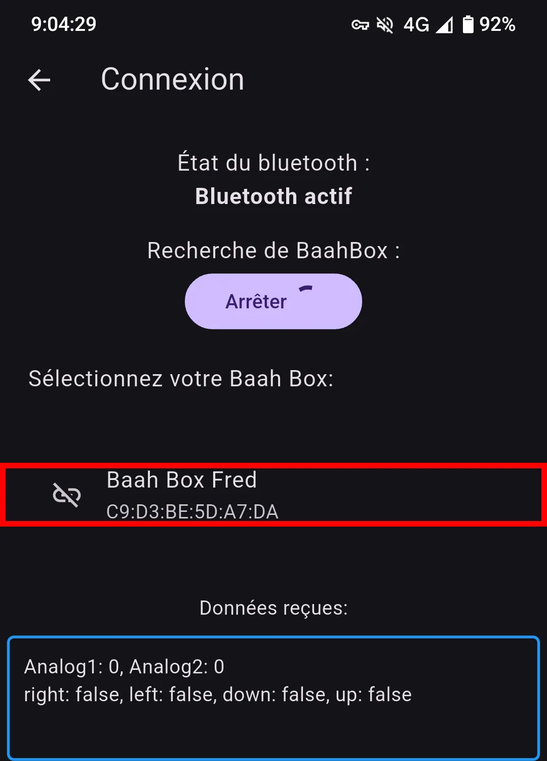 Sélection de la BaahBox