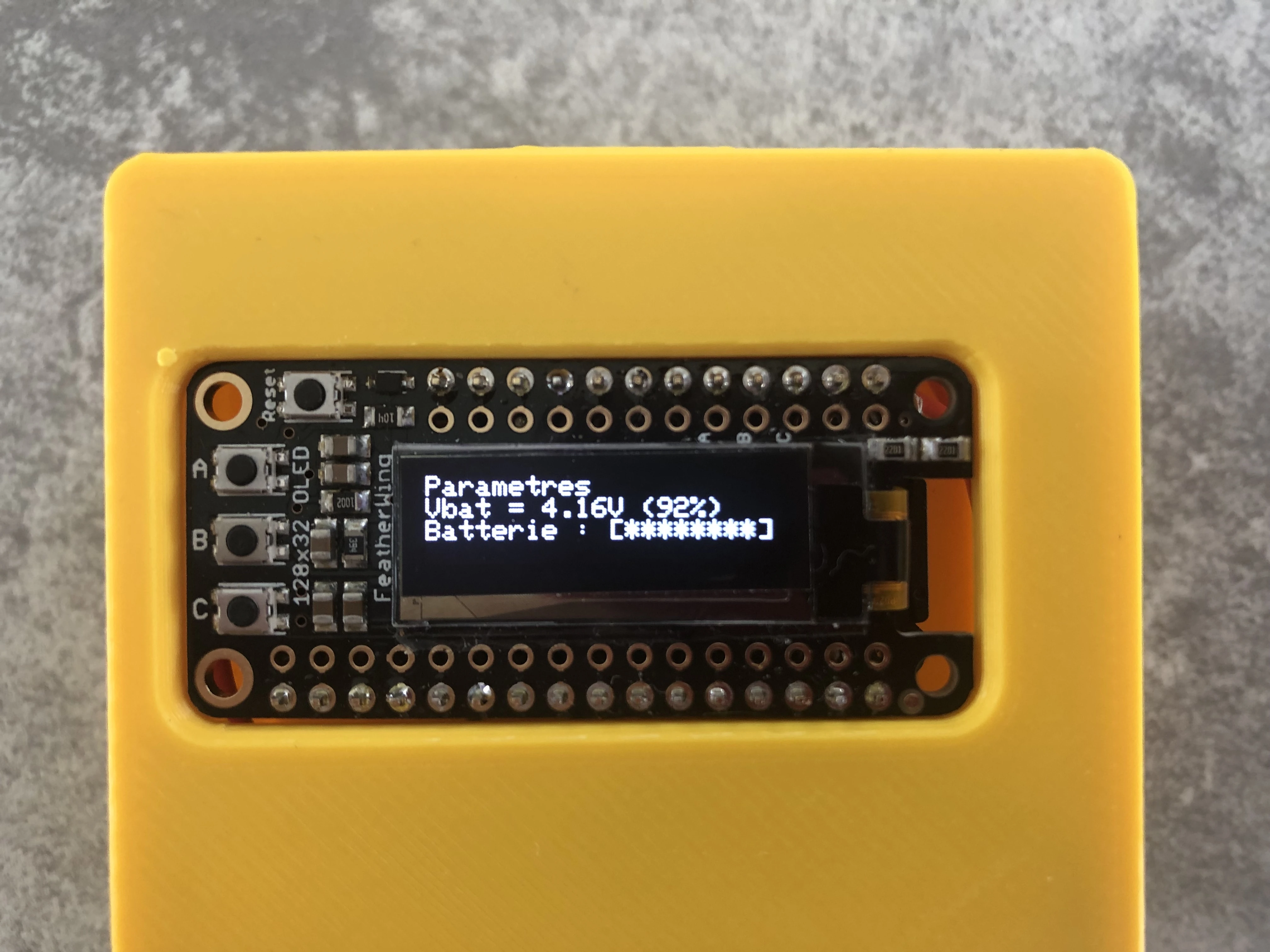 Niveau de batterie du boitier