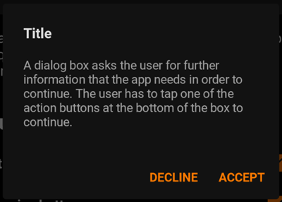 Alert dialog dark