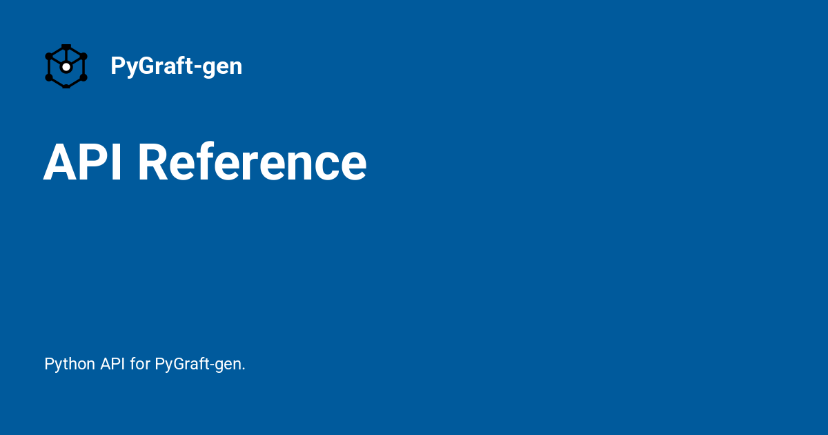API Reference - PyGraft-gen