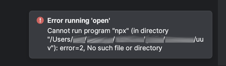 Le programme npx ne peut pas être lancé